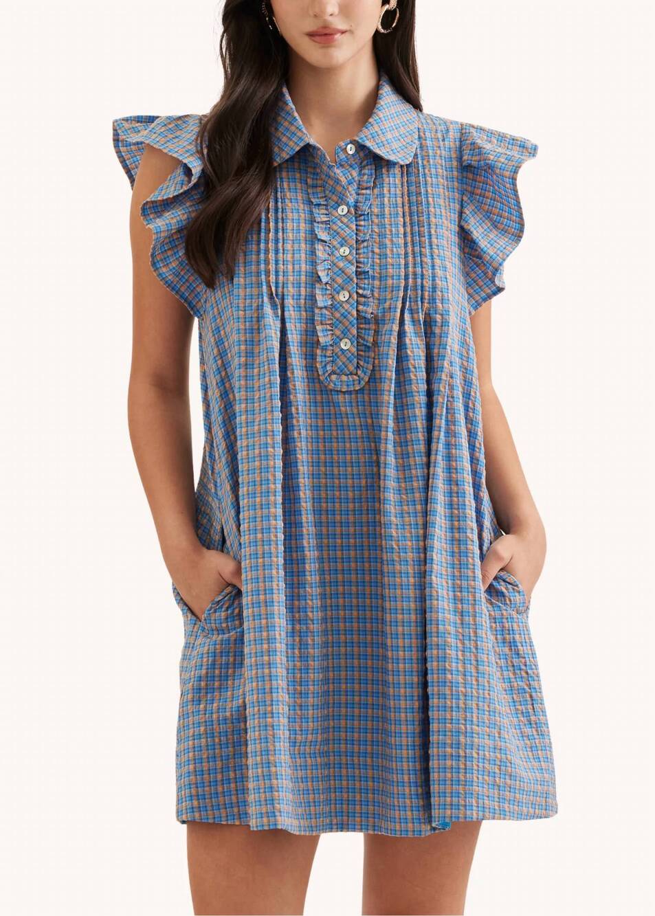 NEW ENTRO sutton mini dress in navy
